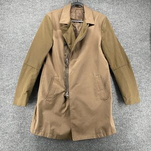 All Saints Jacket Womens M Brown‎ Asymmetric Zipper Japanese Cloth Trench Coat